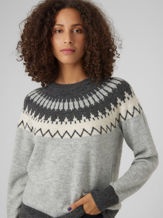 Vero Moda - SIMONE - Fairisle printed knit jumper