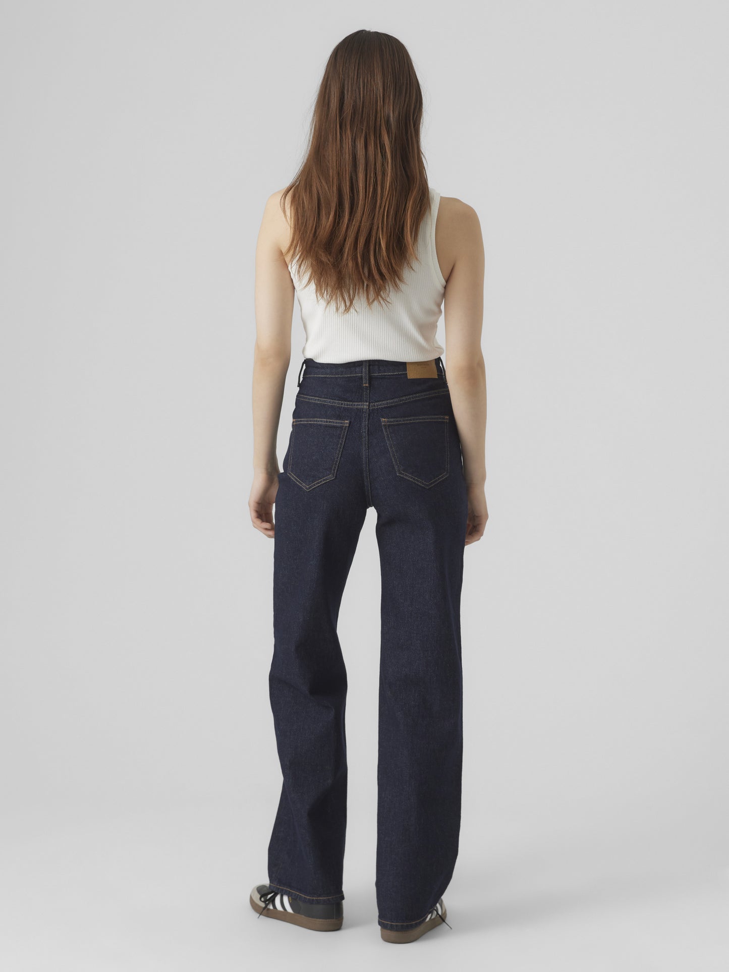 Vero Moda - TESSA - Wide leg high rise dark denim jeans