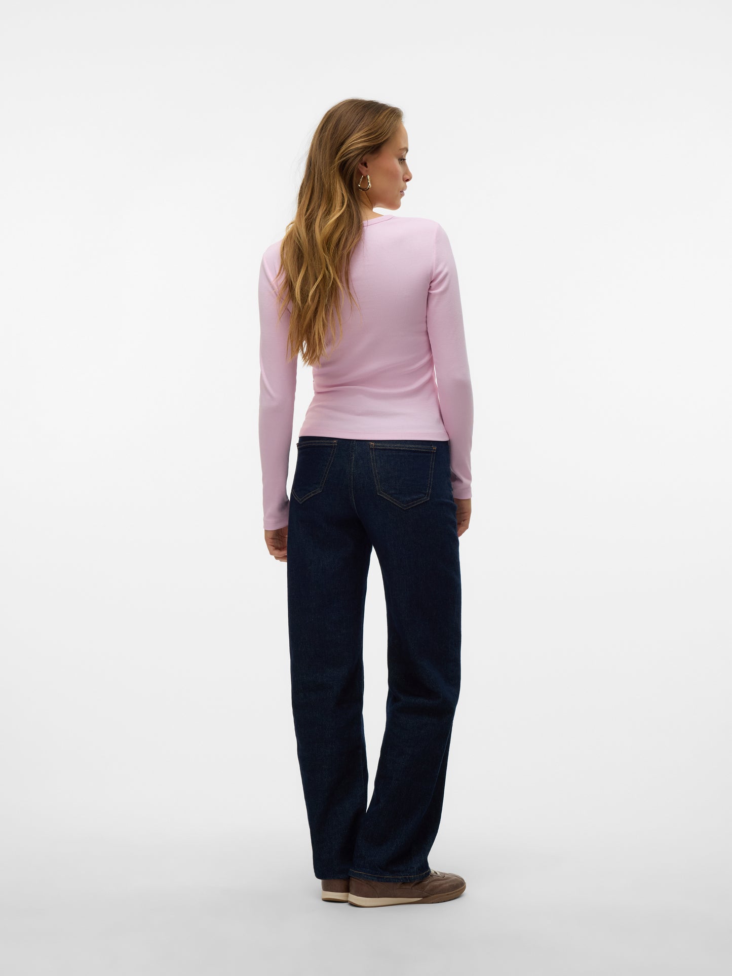 Vero Moda - CHLOE - Ribbed long sleeve basic top