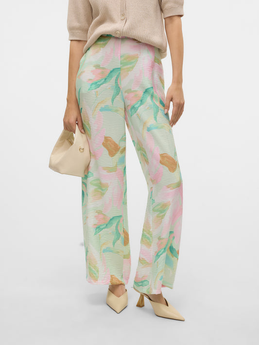 Vero Moda - JOSIE - Wide leg printed trousers