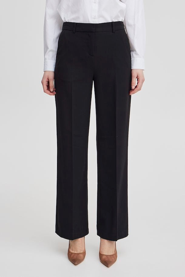 B.Young - DANTA - Wide leg trousers - Black  image 0