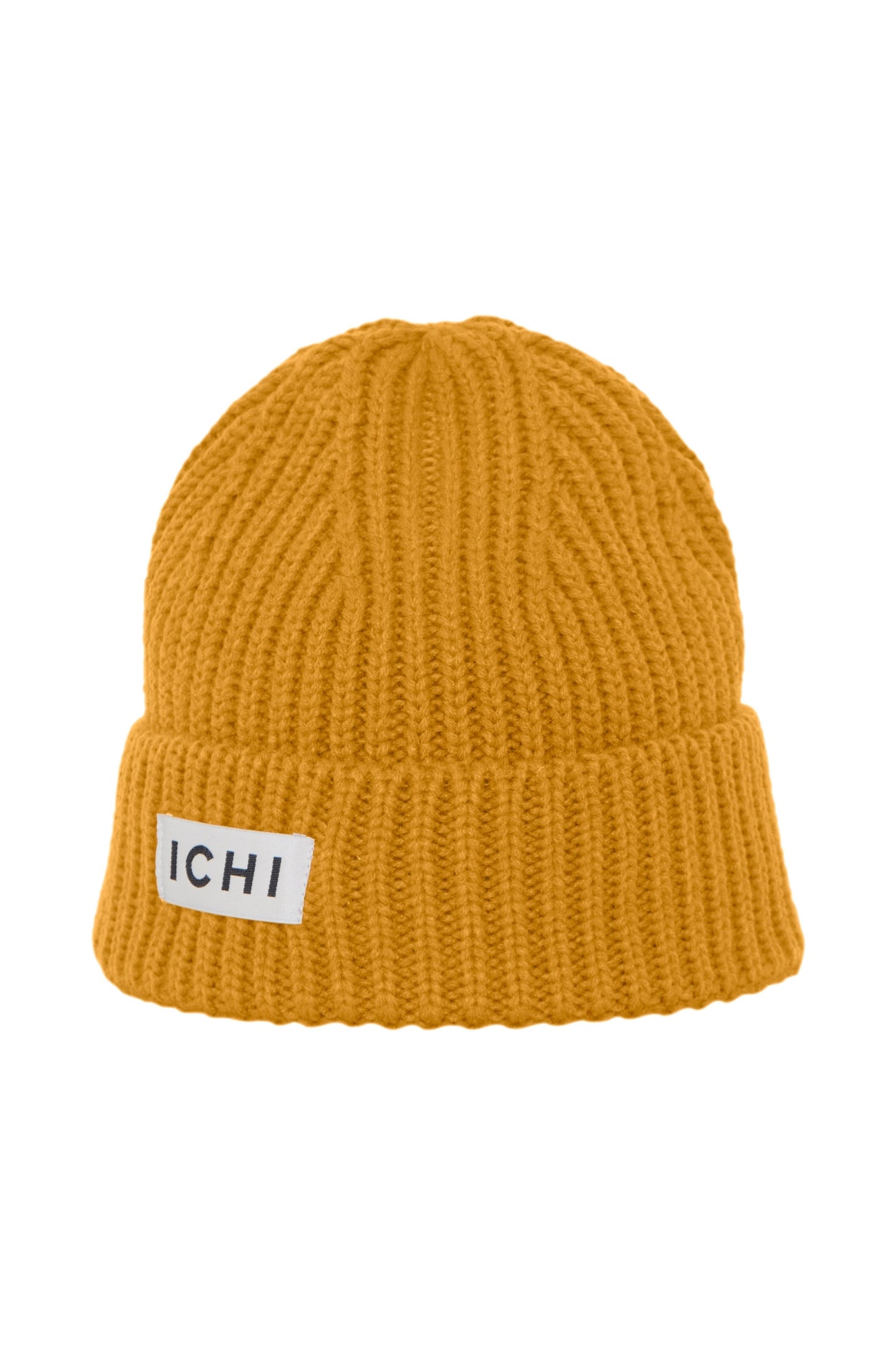 ICHI - EMMA - Knitted logo beanie hat - Mustard  image 1