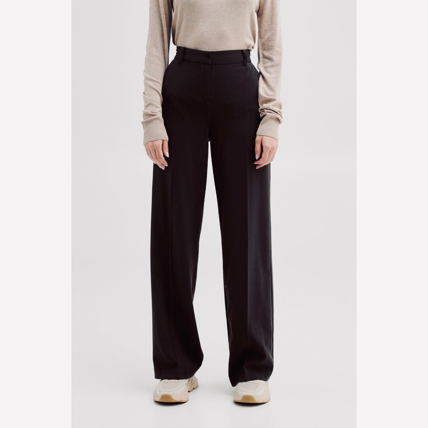 B.Young - DANTA - Wide leg trousers - Black  image 1