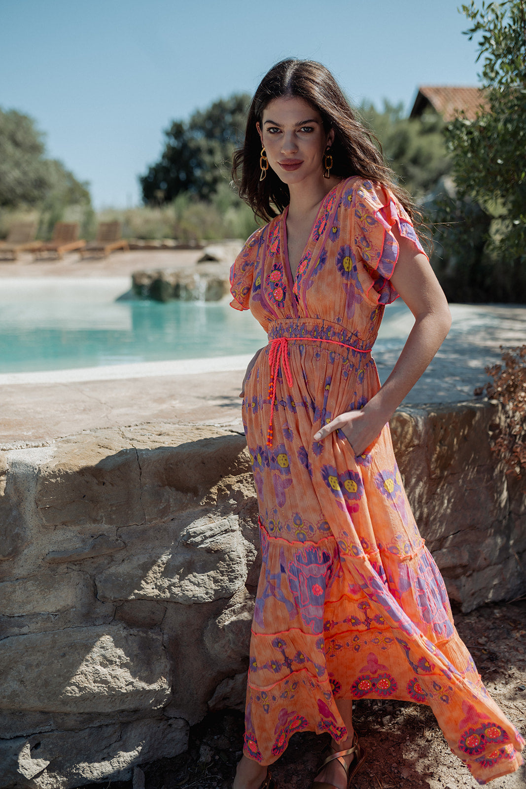 Piti Cuiti - L102 - Elba printed maxi dress