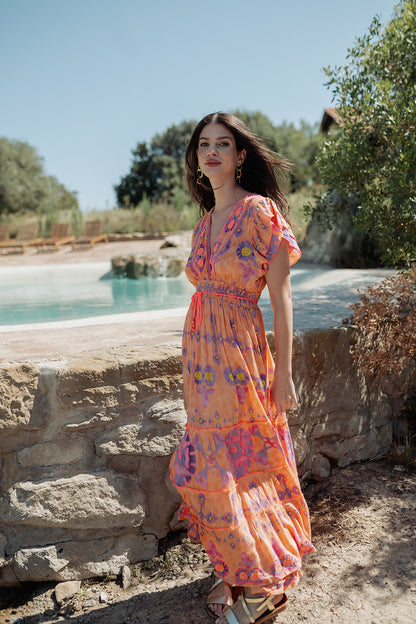 Piti Cuiti - L102 - Elba printed maxi dress