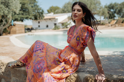 Piti Cuiti - L102 - Elba printed maxi dress