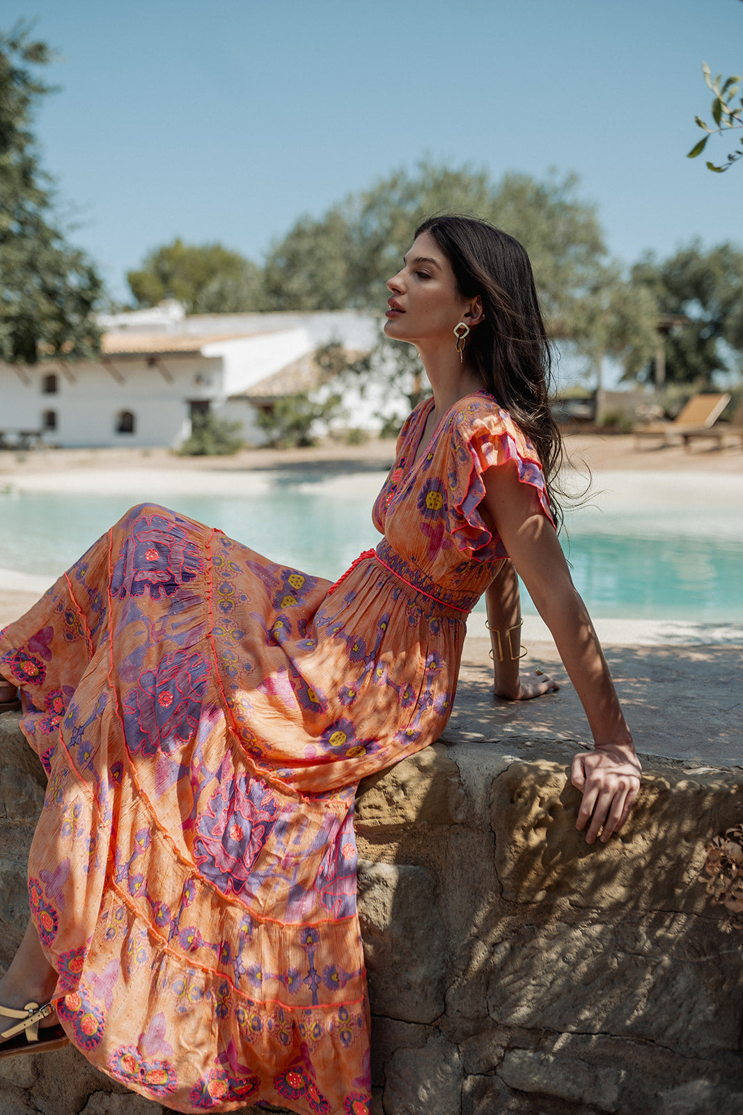 Piti Cuiti - L102 - Elba printed maxi dress