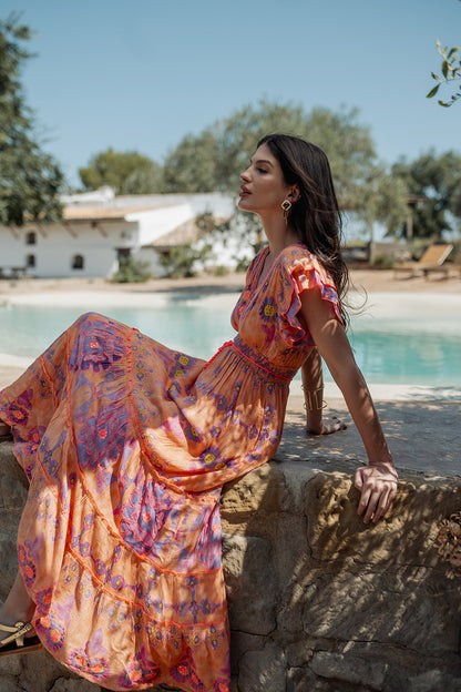 Piti Cuiti - L102 - Elba printed maxi dress