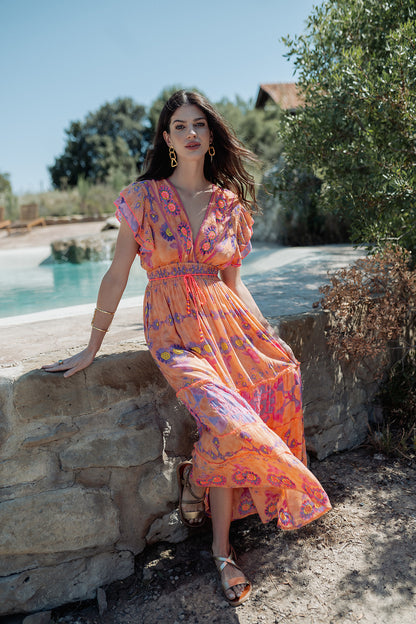 Piti Cuiti - L102 - Elba printed maxi dress