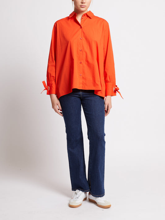 French Connection - 72ZBJ - Cambria Cotton tie up bow shirt